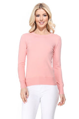 Crew Neck Long Sleeve Light Basic Casual Knit Top king-general-store-5710.myshopify.com