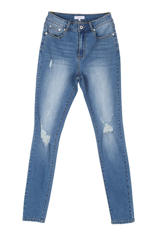 Dark wash distressed skinny jeans king-general-store-5710.myshopify.com