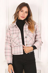 Plaid crop jacket king-general-store-5710.myshopify.com