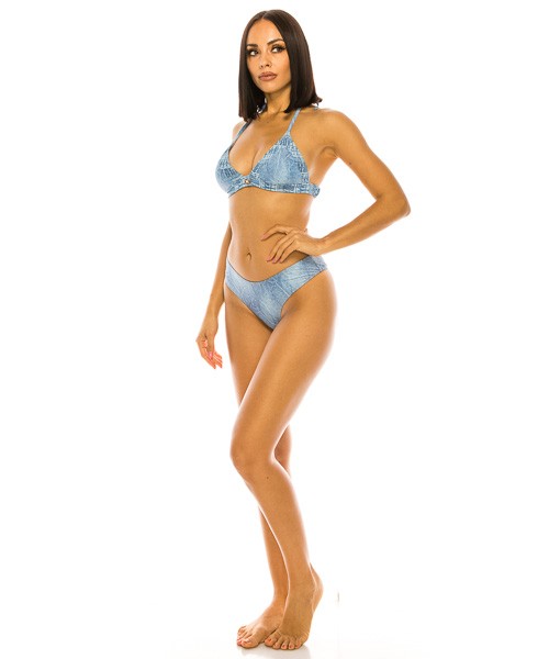 Triangle Top Denim Bikini set king-general-store-5710.myshopify.com