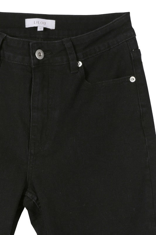 Black Denim Stretch Skinny Jeans king-general-store-5710.myshopify.com