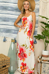 Floral Print Camisole Maxi Shift Dress