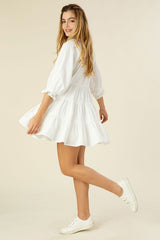 Tiered Mini Dress with Tassel king-general-store-5710.myshopify.com