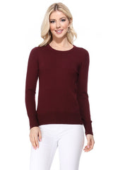 Crew Neck Long Sleeve Light Basic Casual Knit Top king-general-store-5710.myshopify.com