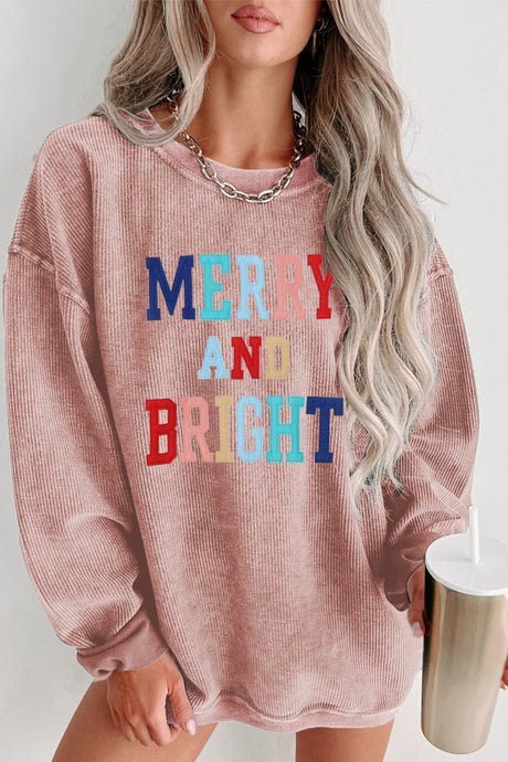 MERRY AND BRIGHT Graphic Sweatshirt king-general-store-5710.myshopify.com