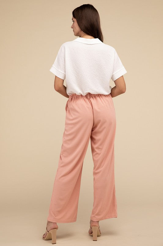 Casual Waffle Trouser Pants