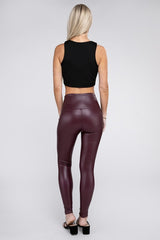 High Rise Fitted Faux Leather Leggings king-general-store-5710.myshopify.com