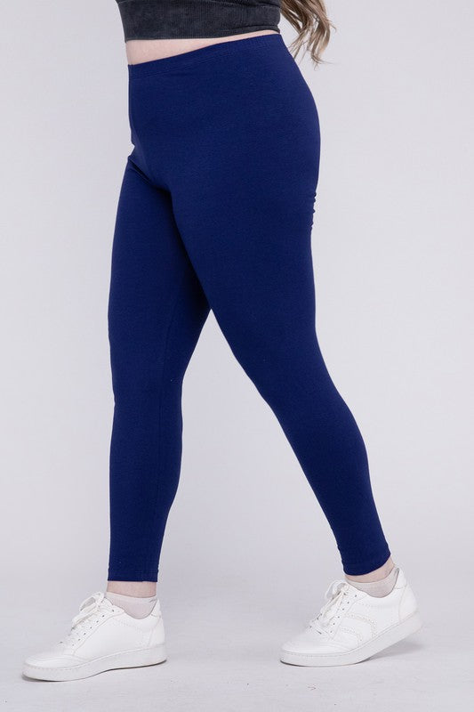 Plus Premium Cotton Full Length Leggings king-general-store-5710.myshopify.com