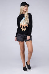 Oversized Rodeo Print Sweatshirt