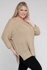 Plus Size Crew Neck Knit Sweater king-general-store-5710.myshopify.com