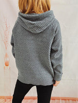 Drawstring Long Sleeve  Hooded Sweater king-general-store-5710.myshopify.com