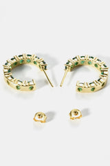 Inlaid Zircon C-Hoop Earrings king-general-store-5710.myshopify.com