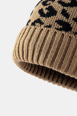 Leopard Pom-Pom Cuffed Beanie king-general-store-5710.myshopify.com