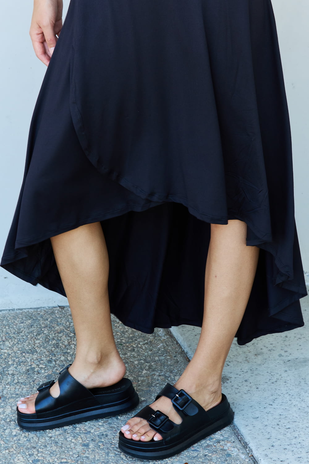 Ninexis First Choice High Waisted Flare Maxi Skirt in Black king-general-store-5710.myshopify.com