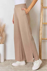 RISEN Wide Waistband Slit Wide Leg Pants king-general-store-5710.myshopify.com