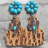 Turquoise Cactus Dangle Earrings king-general-store-5710.myshopify.com