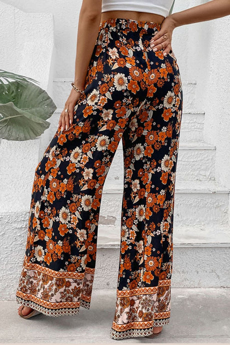 Floral Wide Leg Pants with Pockets king-general-store-5710.myshopify.com