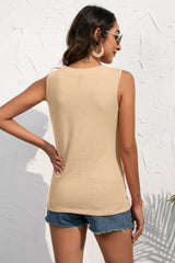 Buttoned Deep V Tank king-general-store-5710.myshopify.com