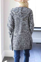 Heathered Open Front Cardigan with Pockets king-general-store-5710.myshopify.com