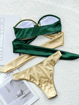 Two-Tone Ring Detail Tied Bikini Set king-general-store-5710.myshopify.com