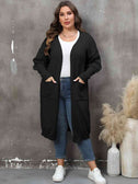 Plus Size Long Sleeve Pocketed Cardigan king-general-store-5710.myshopify.com