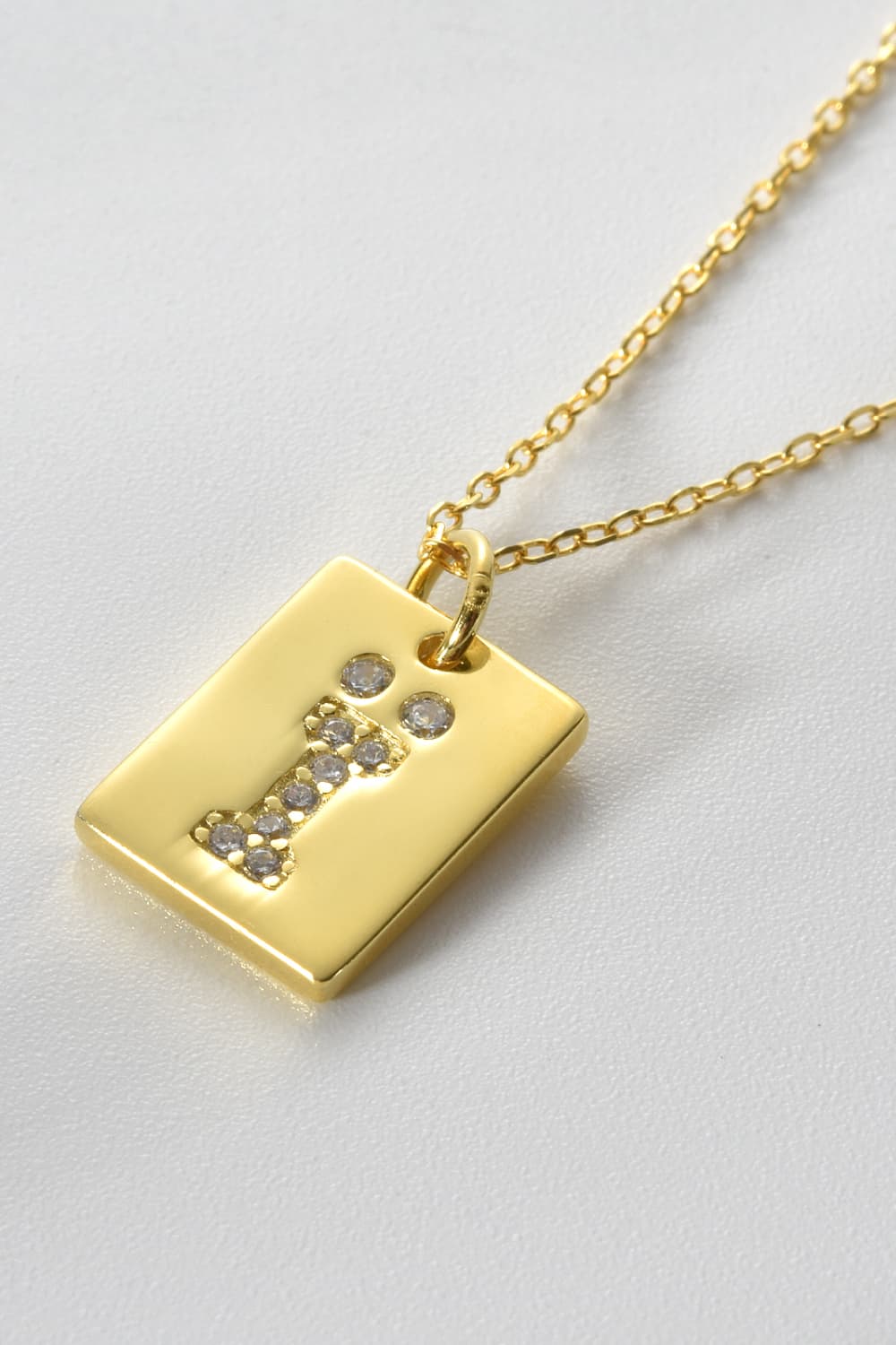 Inlaid Zircon Rectangle Pendant Necklace king-general-store-5710.myshopify.com