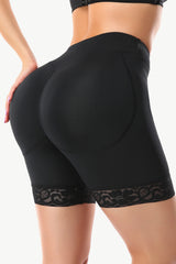 Full Size Lace Trim Lifting Pull-On Shaping Shorts king-general-store-5710.myshopify.com