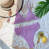 Spaghetti Strap Ribbed Bikini Set king-general-store-5710.myshopify.com