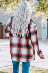 Double Take Plaid Button Up Shirt Jacket with Pockets king-general-store-5710.myshopify.com