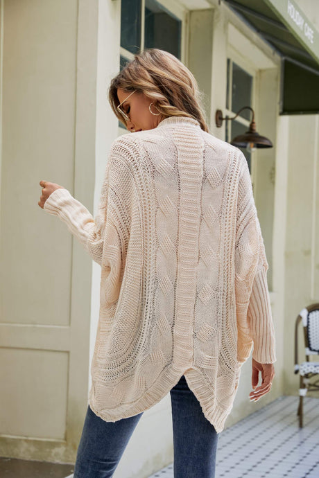 Mixed Knit Open Front Dolman Sleeve Cardigan king-general-store-5710.myshopify.com