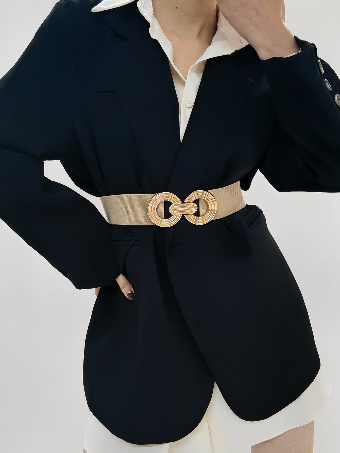 Geometric Buckle Elastic Wide Belt king-general-store-5710.myshopify.com