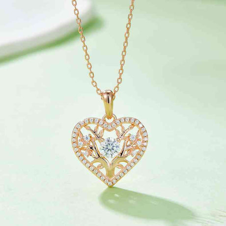 Moissanite 925 Sterling Silver Heart Shape Necklace king-general-store-5710.myshopify.com
