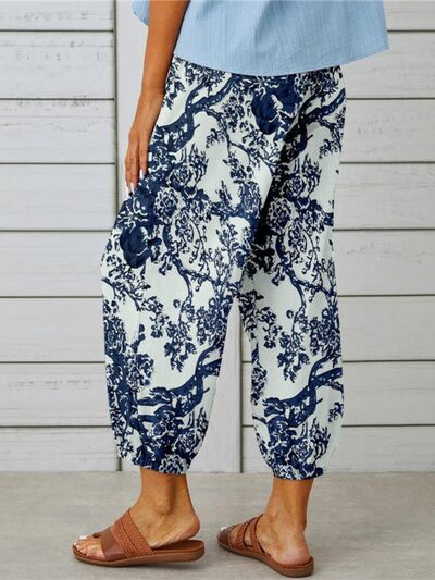 Printed Tied Cropped Pants king-general-store-5710.myshopify.com