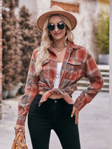 Plaid Dropped Shoulder Longline Shirt king-general-store-5710.myshopify.com