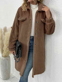 Collared Neck Drop Shoulder Coat king-general-store-5710.myshopify.com