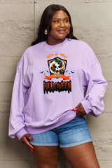 Simply Love Full Size TRICK OR TREAT HAPPY HALLOWEEN Graphic Sweatshirt king-general-store-5710.myshopify.com