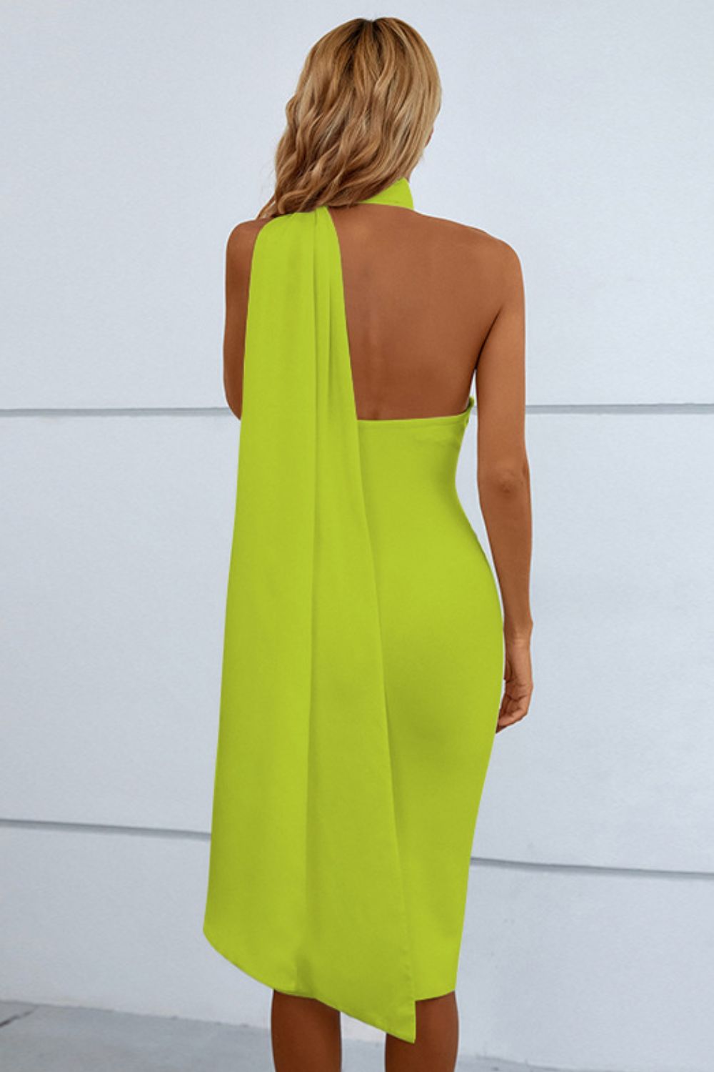 Cascading Detail Halter Neck Bodycon Dress king-general-store-5710.myshopify.com