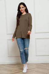 Basic Bae Full Size Round Neck Long Sleeve Top king-general-store-5710.myshopify.com