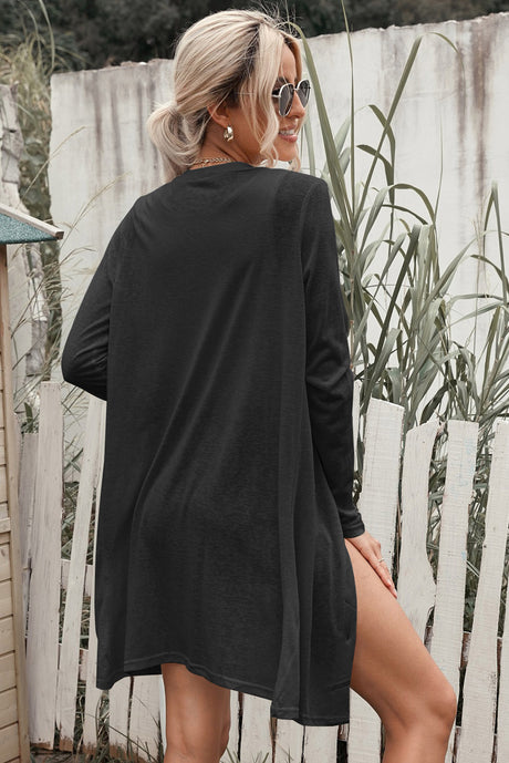 Button Down Long Sleeve Longline Cardigan king-general-store-5710.myshopify.com