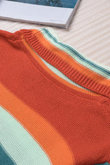 Striped Turtleneck Drop Shoulder Sweater king-general-store-5710.myshopify.com