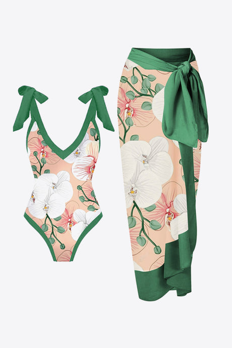 Floral V-Neck Two-Piece Swim Set king-general-store-5710.myshopify.com