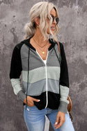 Zip-Up Raglan Sleeve Openwork Hooded Cardigan king-general-store-5710.myshopify.com