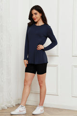 Basic Bae Full Size Round Neck Long Sleeve Top king-general-store-5710.myshopify.com