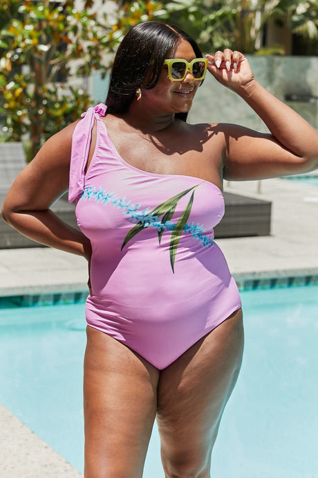 Marina West Swim Vacay Mode One Shoulder Swimsuit in Carnation Pink king-general-store-5710.myshopify.com