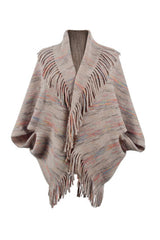 Fringe Detail Printed Poncho king-general-store-5710.myshopify.com