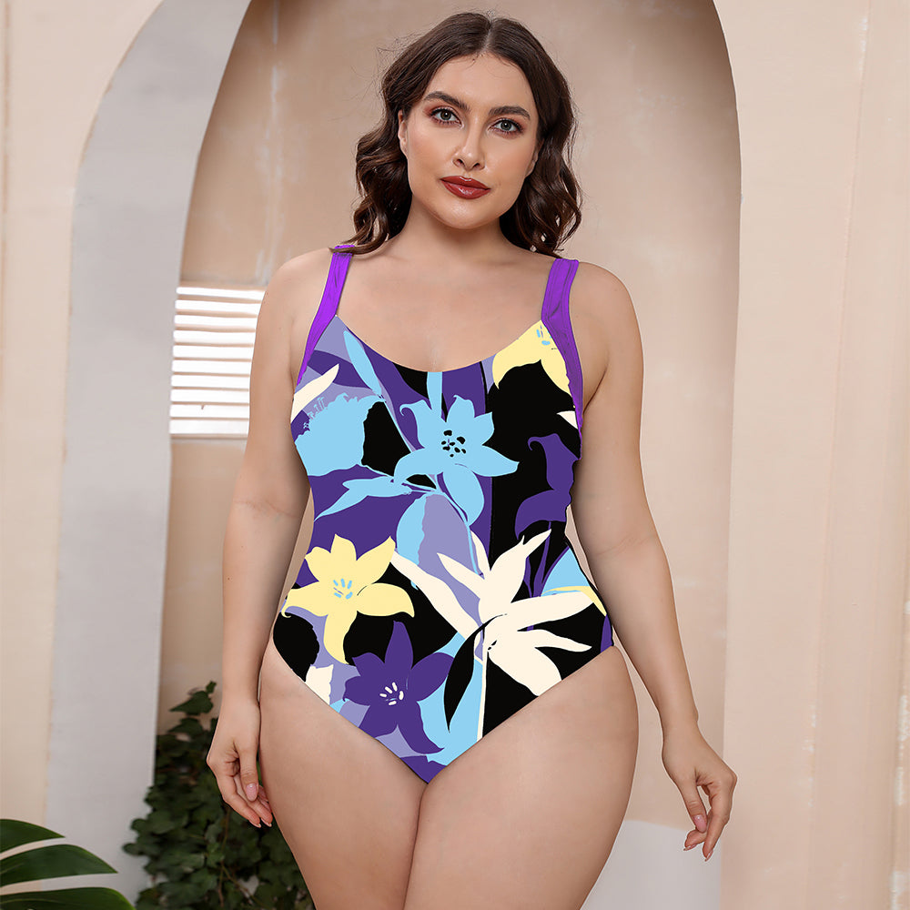 Full Size Printed Scoop Neck Sleeveless One-Piece Swimsuit king-general-store-5710.myshopify.com