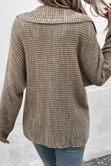 Heathered Horizontal-Ribbing Pullover Sweater king-general-store-5710.myshopify.com