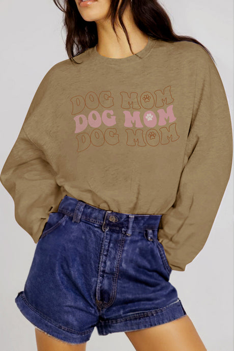 Simply Love Full Size Graphic DOG MOM Sweatshirt king-general-store-5710.myshopify.com