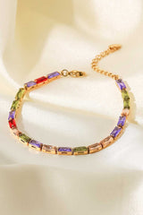 18K Gold Plated Multicolored Cubic Zirconia Bracelet king-general-store-5710.myshopify.com
