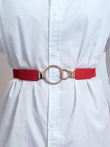 Double Ring Buckle Elastic PU Belt king-general-store-5710.myshopify.com